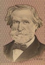 Giuseppe Verdi famous Italian musical composer portrait, Italy