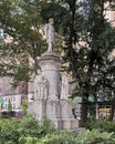 `Giuseppe Verdi Monument` by Italian sculptor Pasquale Civiletti in Verdi Park in New York City. Royalty Free Stock Photo