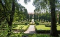 Giusti gardens, Verona, Italy - tall cypress trees and a labyrinth Royalty Free Stock Photo