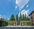 Entrance of Giusti gardens, Verona, Italy. Royalty Free Stock Photo