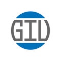 GIV letter logo design on white background. GIV creative initials circle logo concept. GIV letter design Royalty Free Stock Photo