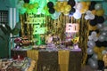 Cakes Sweets Beautiful Event Backdrop of Sixty Years