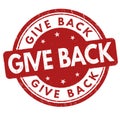 Give back grunge rubber stamp Royalty Free Stock Photo