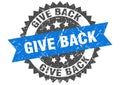Give back stamp. give back grunge round sign. Royalty Free Stock Photo