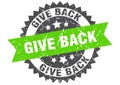 give back stamp. give back grunge round sign. Royalty Free Stock Photo