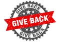 Give back stamp. give back grunge round sign. Royalty Free Stock Photo