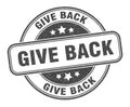 give back stamp. give back label. round grunge sign Royalty Free Stock Photo