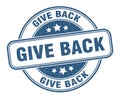 give back stamp. give back label. round grunge sign Royalty Free Stock Photo