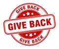 give back stamp. give back label. round grunge sign Royalty Free Stock Photo