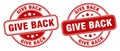 Give back stamp. give back label. round grunge sign Royalty Free Stock Photo
