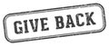 give back stamp. give back rectangular stamp on white background Royalty Free Stock Photo