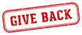 give back stamp. give back rectangular stamp on white background Royalty Free Stock Photo