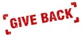 give back stamp. square grunge sign isolated on white background Royalty Free Stock Photo