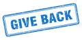give back stamp. square grunge sign on white background Royalty Free Stock Photo