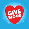 A give blood heart