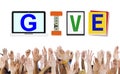 Give Donations Aid Charity Design Word Concept Royalty Free Stock Photo
