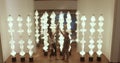 Give five with your hand. Meeting friends, Date party. Movement light bulbs.