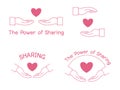 Give hand helping the power of Sharing LOGO Design