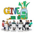 Give Help Donation Charity Volunteer Concept Royalty Free Stock Photo