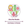 Give her breaks concept icon