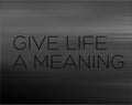 Give Life A Meaning motivation quote