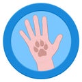 Give Me Five Dog Human Hand Paw Print Friends Logo Royalty Free Stock Photo