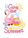 Give me summer - short phrase about summer. Summer beach.