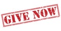 Give now stamp Royalty Free Stock Photo