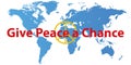 give peace a chance on white Royalty Free Stock Photo