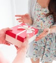 Give the present for Valetine`s day Royalty Free Stock Photo