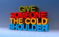 give someone the cold shoulder on blue Royalty Free Stock Photo