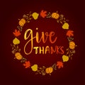 Give thanks season hand drawn