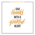 Give Thanks text isolated on white background