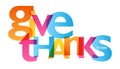 GIVE THANKS typography banner