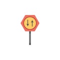 Give way colored icon. Element of road signs and junctions icon for mobile concept and web apps. Colored Give way can be used for Royalty Free Stock Photo