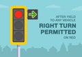 Give way rules at traffic lights with a green arrow. After yield to any vehicle right turn permitted on red.