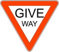 Give way sign