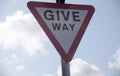 Give way sign