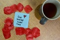 Give Yourself More Time write on sticky notes isolated on Wooden Table