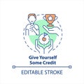 Give yourself some credit concept icon