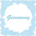 Giveaway banner in blue color