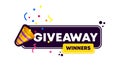 Giveaway banner. Post template. Enter to win. Social media poster. Vector EPS 10. Isolated on white background Royalty Free Stock Photo