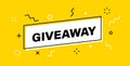 Giveaway banner. Post template. Win a prize giveaway. Social media poster. Vector design illustration Royalty Free Stock Photo