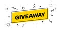 Giveaway banner. Post template. Win a prize giveaway. Social media poster. Vector design illustration Royalty Free Stock Photo