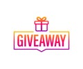 Giveaway banner for social media contests and special offer. Vector stock illustration Royalty Free Stock Photo