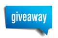 Giveaway blue 3d speech bubble Royalty Free Stock Photo