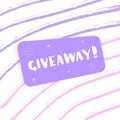 Giveaway card. Vector illustration. Royalty Free Stock Photo