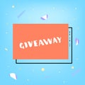 Giveaway card for socail media. Vector illustration. Royalty Free Stock Photo