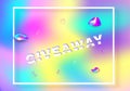Giveaway card. Vector illustration. Royalty Free Stock Photo