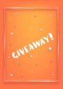 Giveaway card. Vector illustration. Royalty Free Stock Photo